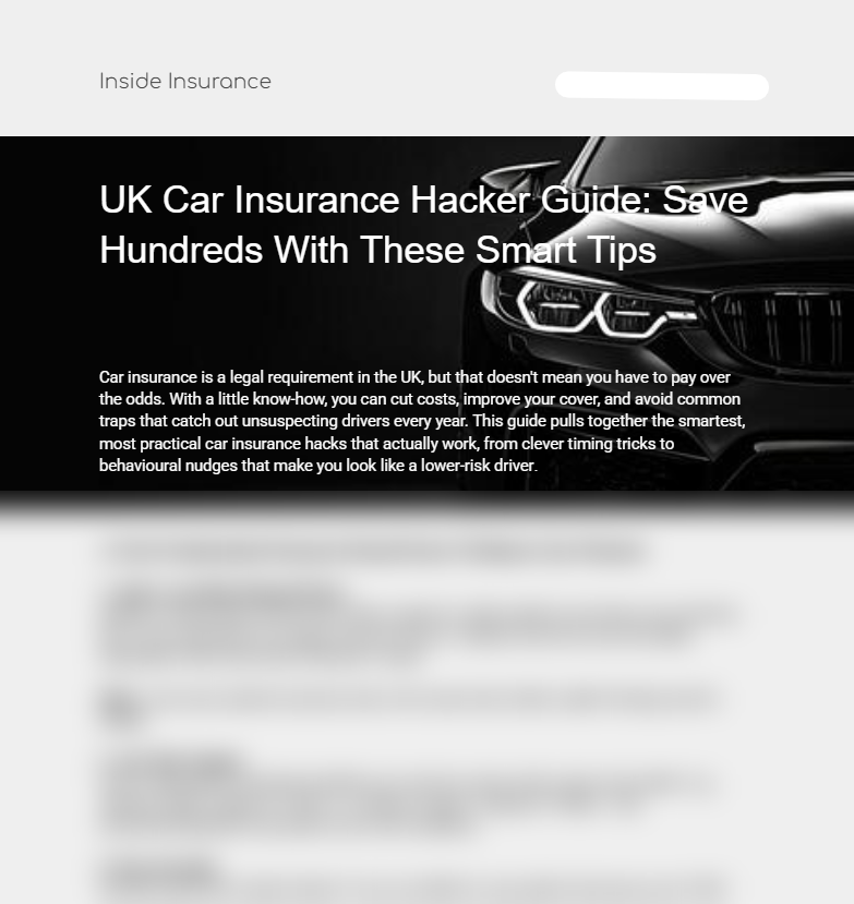 UK Car Insurance Hacker Guide Preview